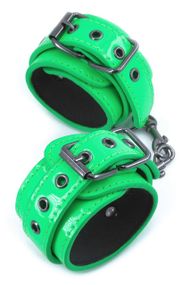 Наручники NS Novelties ELECTRA WRIST CUFFS GREEN Sex Aura