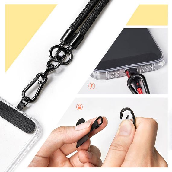 Шнурок для телефона 120cm Black | Зображення 3