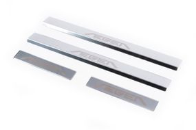 Накладки на пороги Carmos V1 Aegea (4 шт, нерж) для Fiat Tipo 2016-2024 гг