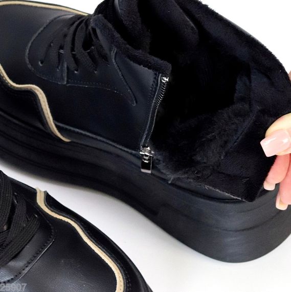 Черные зимние хайтопы на платформе цвет на выбор | Зображення 1