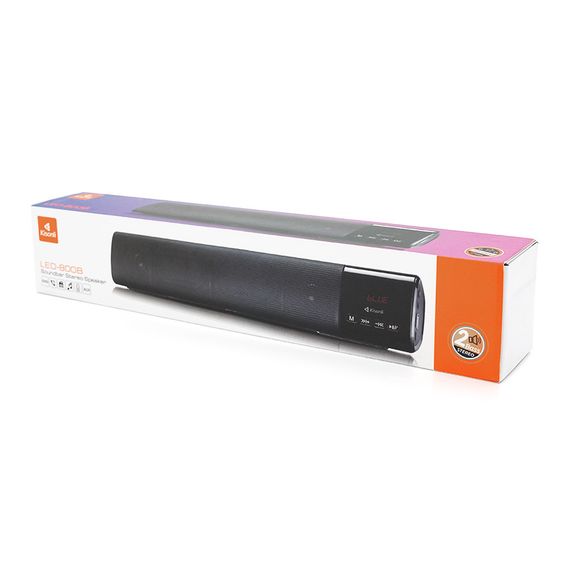 Колонка Kisonli LED-800B Bluetooth 5.0, 2х5W, 1200mAh, USB/TF/BT/FM/AUX/LCD | Зображення 1