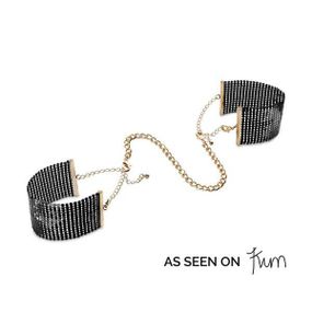 Наручники Bijoux Indiscrets Desir Metallique Handcuffs, металеві, стильні браслети, Black