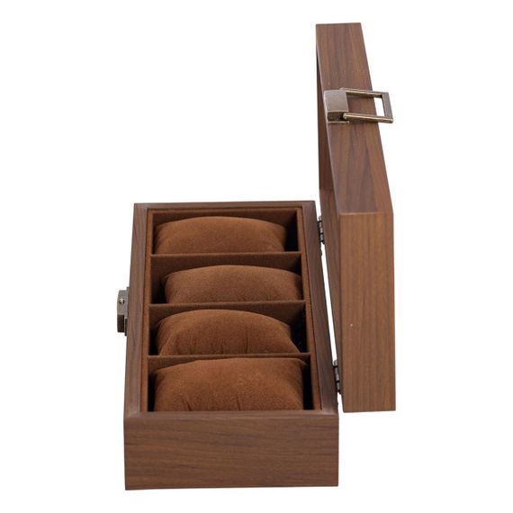 Скринька для наручних годинників 31×12×7.5 см дерев'яна на 4 відсіка | Зображення 2