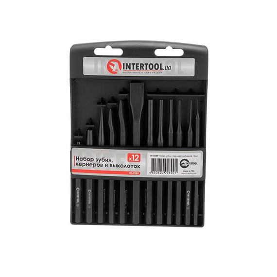 Набір зубил, кернерів і виколоток 12 шт INTERTOOL HT-02891 | Зображення 1
