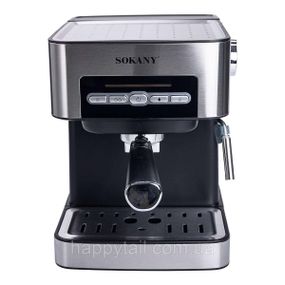 Кавоварка з трубкою для молока 1.6 л кавомашина для дому 850 Вт Sokany SK-6862