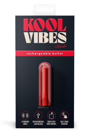 Перезаряджаєма міні-куля Blush Kool Vibes Cherry червона Sex Aura | Зображення 6