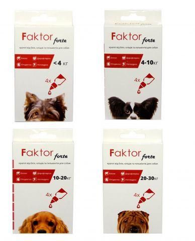 Капли Faktor forte для собак, котов от блох, клещей, гельминтов | Зображення 1