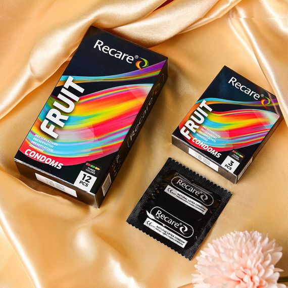 Презервативи Holographic Recare Fruit Flavour Condoms 12 шт, аромати: м'ята, банан, полуниця | Зображення 4