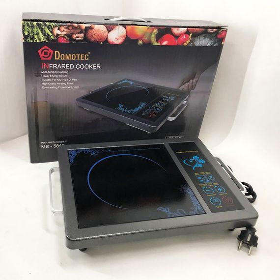 Інфрачервона плита для дому Domotec, Плита настільна емальована, Електроплита маленька XD-56 | Зображення 4