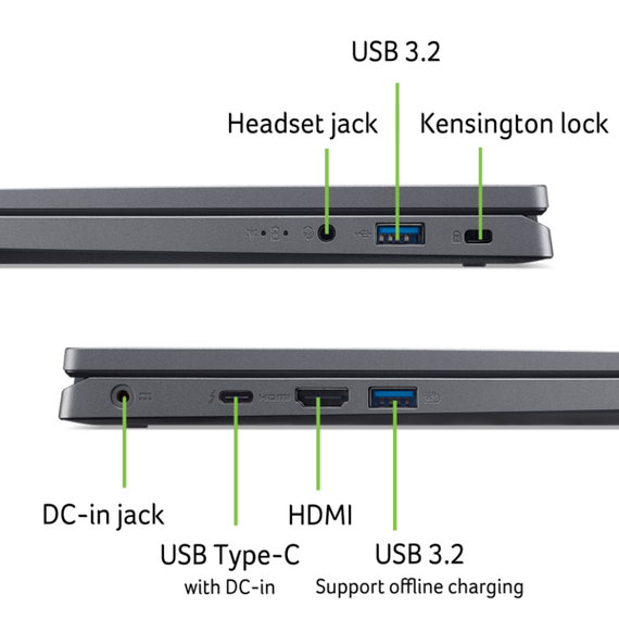 Ноутбук Acer Aspire 14 A14-51M-50AB (NX.KXHEU.002) Steel Gray | Зображення 8