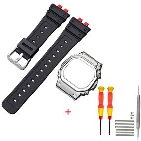 Ремешок + безель (рант) для Casio G-Shock GMW-B5000 Red-Black SI