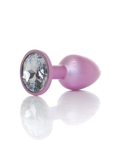 Анальна пробка - Jewellery Pearl Pink Plug Clear S | Зображення 5