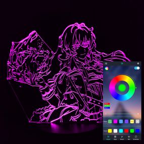 Акриловий світильник-нічник керування з телефона Дилюк 2 tty-n001303