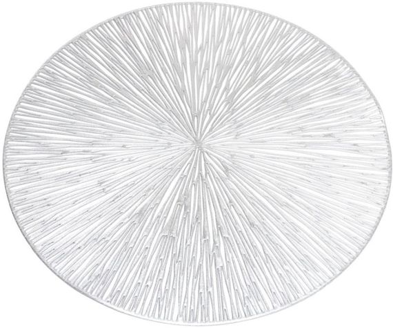 Набір 4 сервірувальних килимка Doily Modern Ø38см, плейсмат (подтарельники), срібло