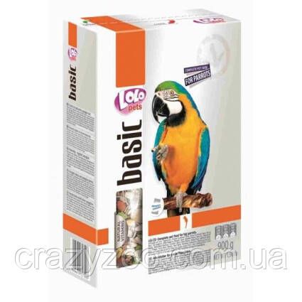 Повнораційний корм для великих папуг Lolo Pets 900 г LO-72700