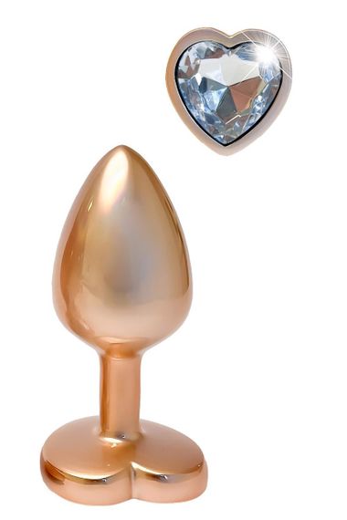 Алюмінієва анальна пробка Dream Toys GLEAMING LOVE з декоративним каменем, М Sex Aura