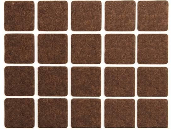 Протектор самоклеючий повстяний VOREL, 20х20мм, набір 20шт. [60/720] VR-74861