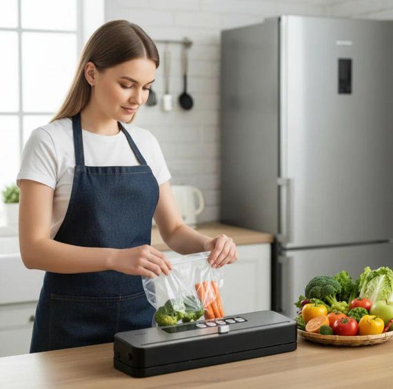 Вакуумный упаковщик для продуктов RAF R.74000 / Вакууматор с герметичной запайкой 110 Вт | Зображення 1