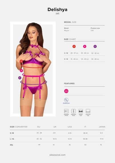 Комплект Obsessive Delishya Set L/XL | Зображення 2