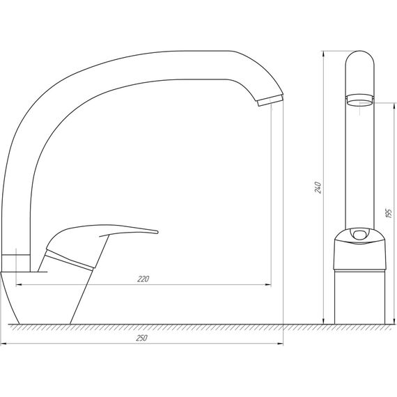 Змішувач для кухні Globus Lux Sena GLS-103S | Зображення 2
