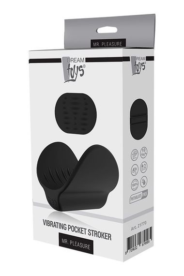 Мастурбатор карманный DreamToys Mr Pleasure с вибрацией, черный sexstyle | Зображення 3