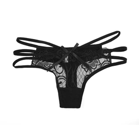 Трусики SV Lace Thong G-String one size Чорний (sv2852b), One size