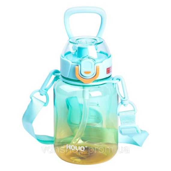 Бутылка для воды многоразовая 700 мл бутылочка с трубочкой для спорта и школы 16.5 см HP-14-32TU