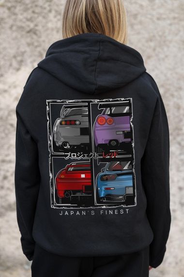 Утеплене зіп худі на флісі зіпер з принтом Cars Without Kane Black | Зображення 5