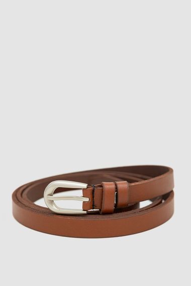 Ремінь жіночий тонкий, колір темно-коричневий, 196R15Y0W15