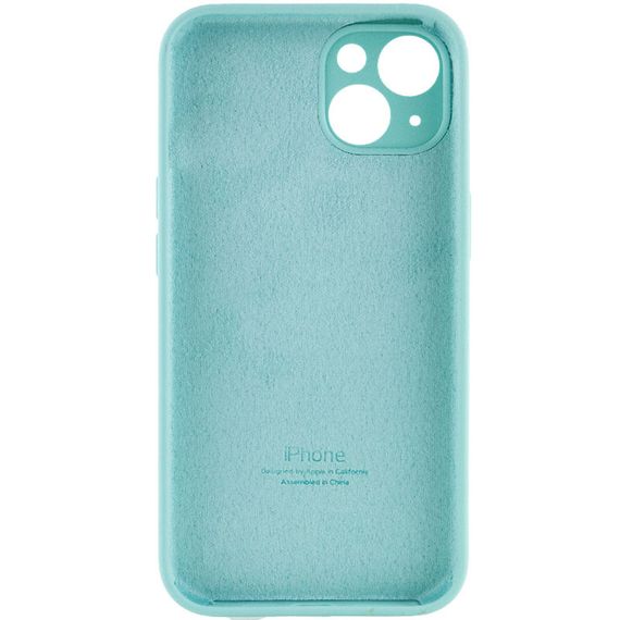 Чехол Silicone Case Full Camera Protective (AA) для Apple iPhone 14 (6.1") Бирюзовый / Marine Green | Зображення 1