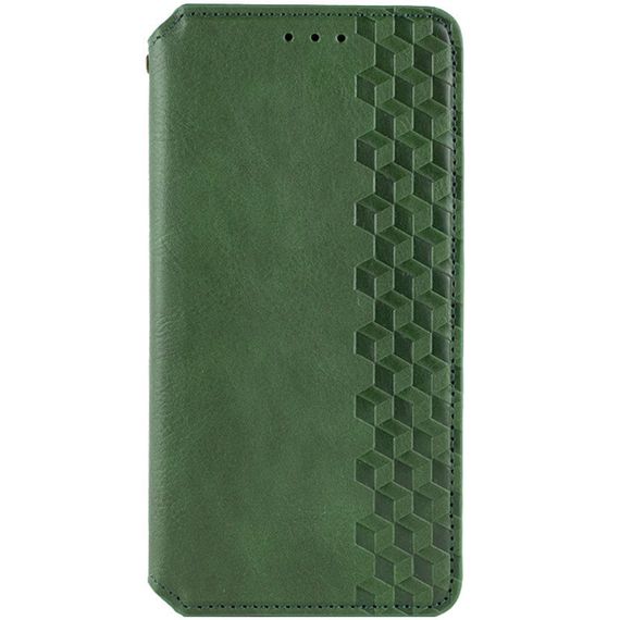 Шкіряний чохол-книжка GETMAN Cubic (PU) для Xiaomi Redmi Note 13 4G Зелений