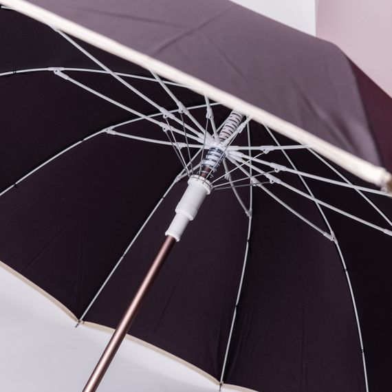 Класична парасолька-тростина з чохлом напівавтомат з поліестеру міцна надійна 12 спиць діаметр 120 см Фіолетовий HP-23-16V | Зображення 7
