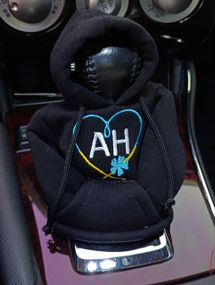 Чехол кофта Худи аксессуар на КПП Car Hoodie АН донецкая область черный подарок автомобилисту 10070
