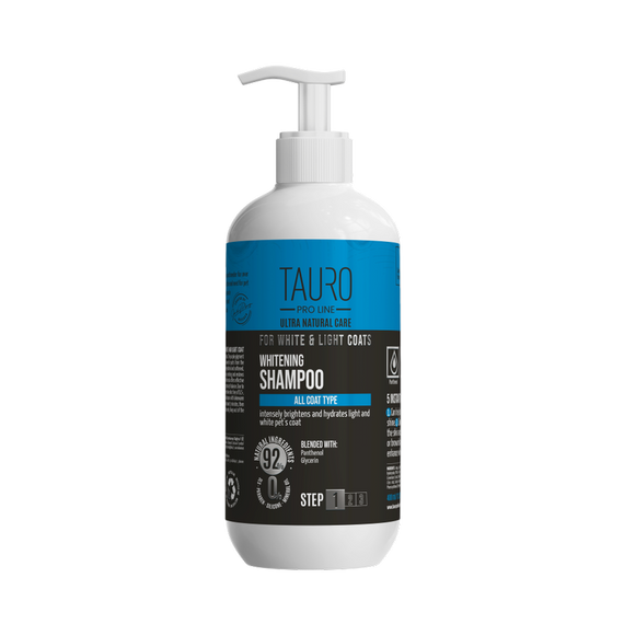 Шампунь отбеливающий для животных с белой шерстью TAURO PRO LINE Ultra Natural Care Whitening Shampoo 400 мл