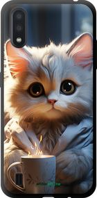 Чохол на Samsung Galaxy A01 A015F Білий кіт "5646b-1842-2448"