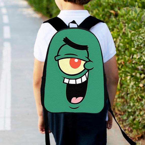 Рюкзак дитячий Губка Боб Шелдон Планктон 34х27см, міський ранець для хлопчика (00511)