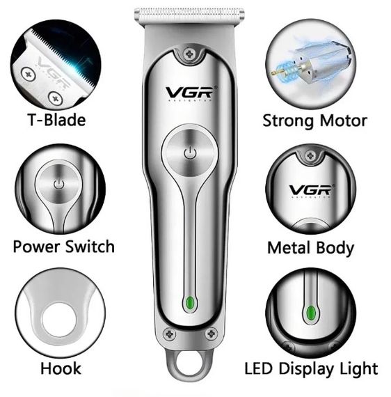 Акумуляторна машинка для стрижки тварин VGR V-201, LED-дисплей, XPRO (44966-V-201_624) | Зображення 4