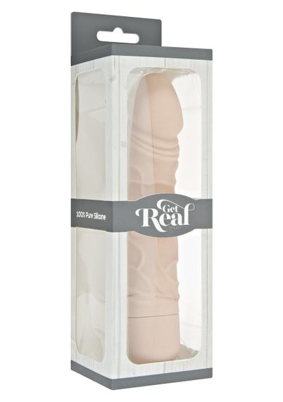 Реалістичний вібратор із 7 режимами вібрації ToyJoy Classic Original, бежевий, 20 × 4 см Sex Aura | Зображення 3