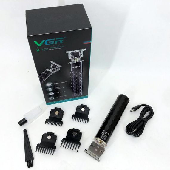 Електрична машинка тример для волосся і бороди VGR, Бездротові машинки для стрижки легкі HZ-98