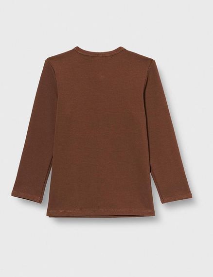 Дитячий лонгслів для хлопчика Green Cotton 110 см Шоколадний (25111258) | Зображення 2