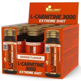 Жиросжигатель для спорта Olimp Nutrition L-Carnitine 3000 Extreme Shot СТЕКЛО БЛОК 9 х 25 ml Orange