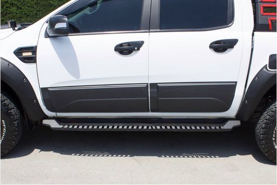 Боковые пороги Dakar V1 без LED (2019-2025, 2 шт, металл) для Mitsubishi L200 | Зображення 3