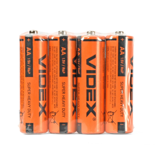 Батарейка сольова AA/R6 (пл-4шт) Videx | Зображення 1