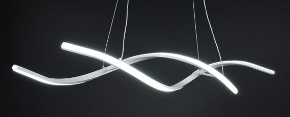 Люстра світлодіодна підвісна LED світильник для квартири на стелю лед 27452 Білий 25-100х14х103 см. | Зображення 3