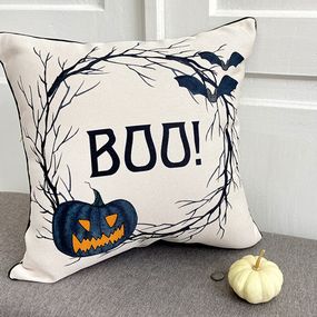 Подушка з мішковини Boo 45x45 см (45PHB_23O005)