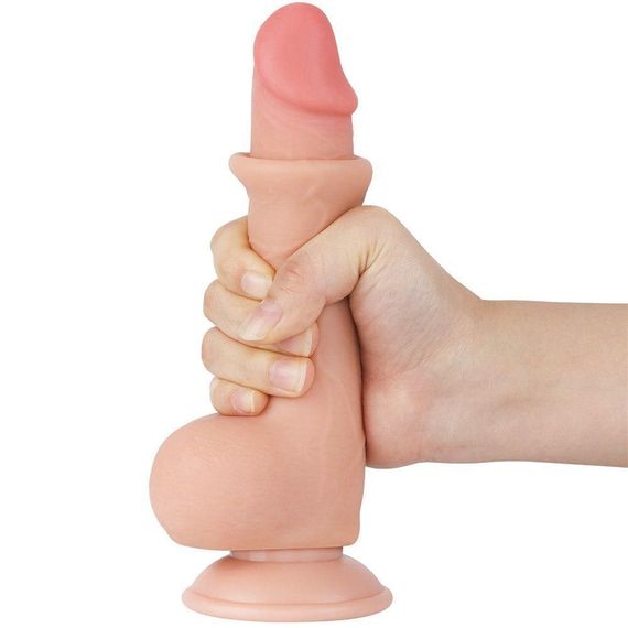 Фалоімітатор 7'.5' Sliding Skin Dual Layer Dong FLESH Sex Aura | Зображення 6