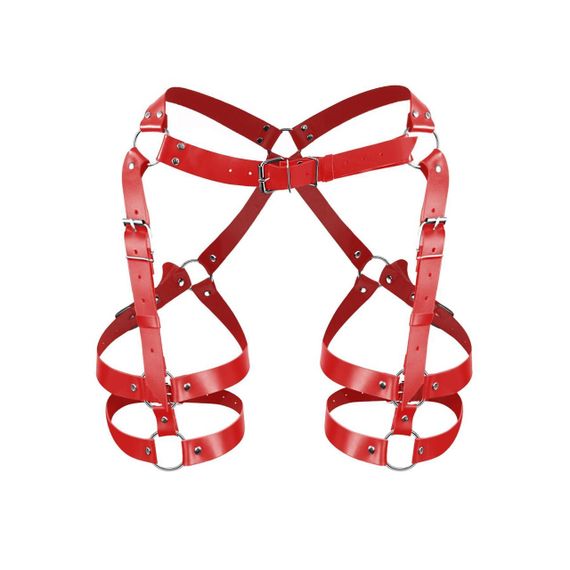 Гартери Art of Sex Claire, натуральна шкіра, розмір L-2XL, колір червоний sexstyle | Зображення 2