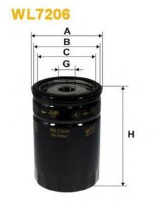 Фільтр оливи WIX FILTERS WL7206 на ALFA ROMEO 155 (167)