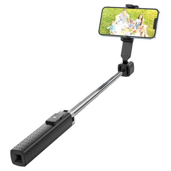 Селфі-монопод HOCO K18 Wave four-leg live broadcast holder Black | Зображення 4