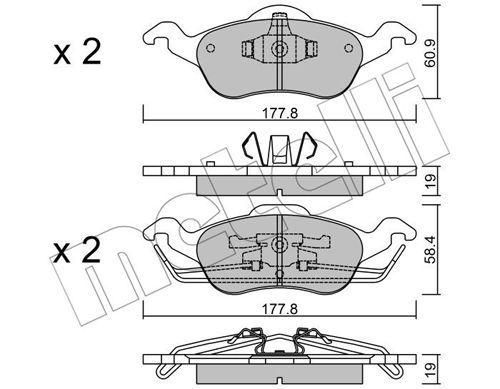 Колодки гальмівні передні Ford Focus 98-05 22-0291-0 | Зображення 1